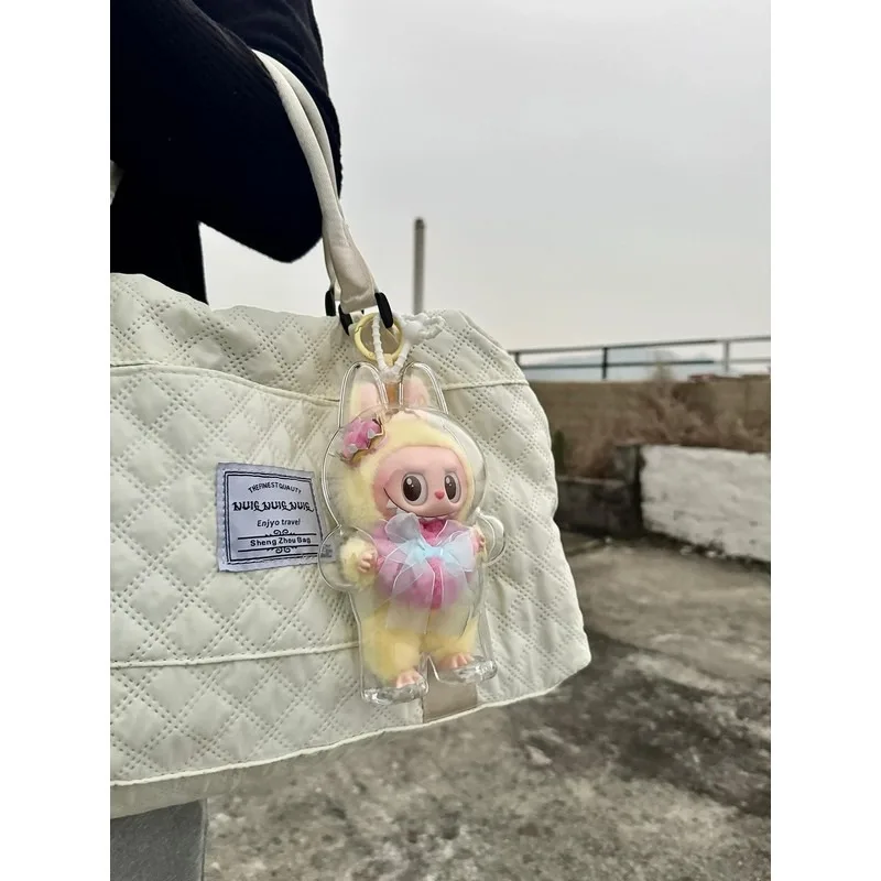 Per Labubu Fall in Wild Custodia protettiva trasparente per bambole di peluche Display Bag Nessuna scatola portatile per cavi per bambole