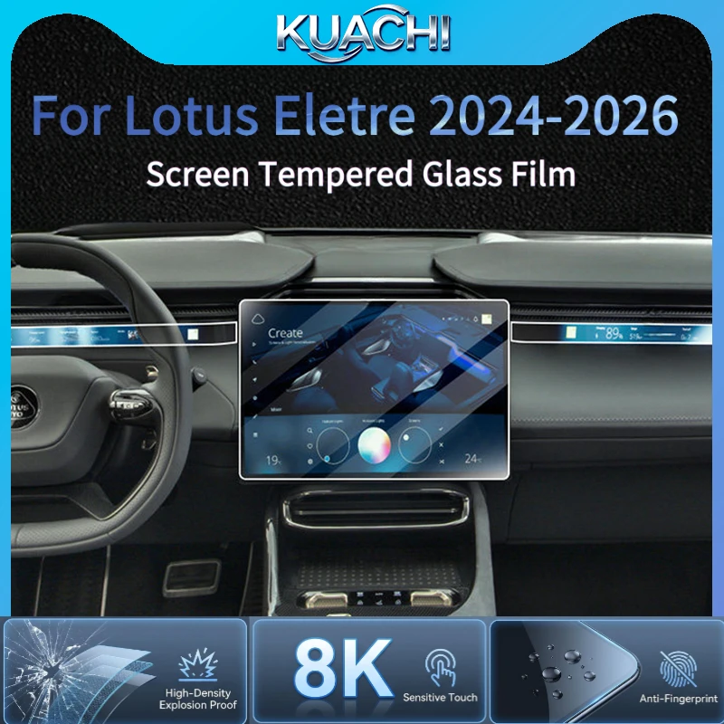 For Lotus Eletre 2024-2026 Car Screen Protective Film 15.1"Central 8"/9" Rear Screen Tempered Glass Film LHD RHD Anti Scratch HD