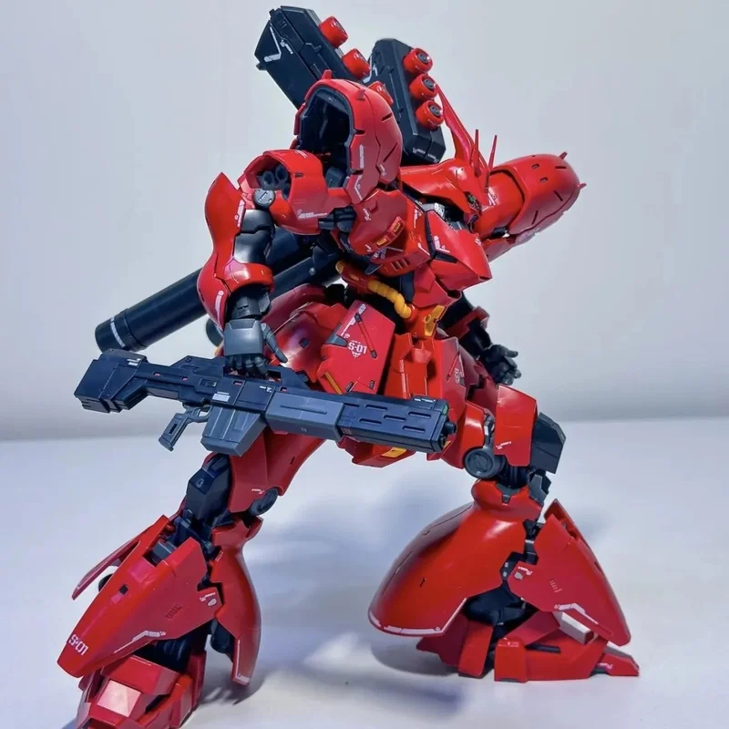 RG 1/144 Sazabi الجمعية أطقم منمذجة عمل أرقام البلاستيك نموذج اللعب يأتي مع الشارات المياه سطح المكتب زخرفة الأولاد جمع الهدايا