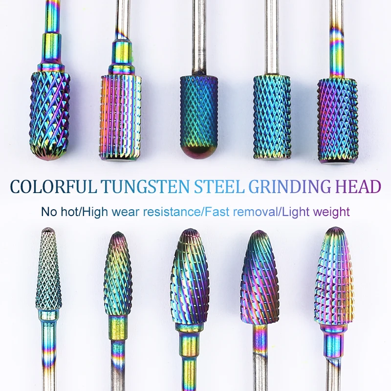 Punta da trapano per unghie in carburo di tungsteno Fresa per unghie elettrica per macchina per manicure Accessori per unghie Ruota punte per fresatura per unghie