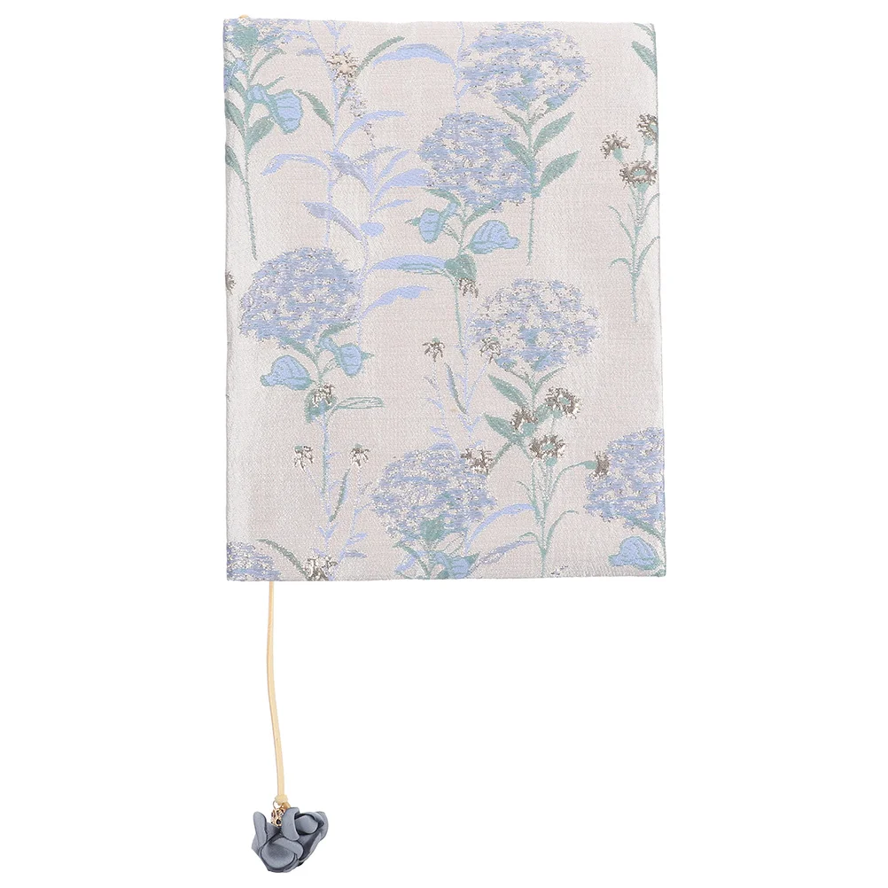 

Rechargeable Handmade Cloth Book Cover Sleeve for Students Notebook Bookmark Sky-blue Creative Decor Travel