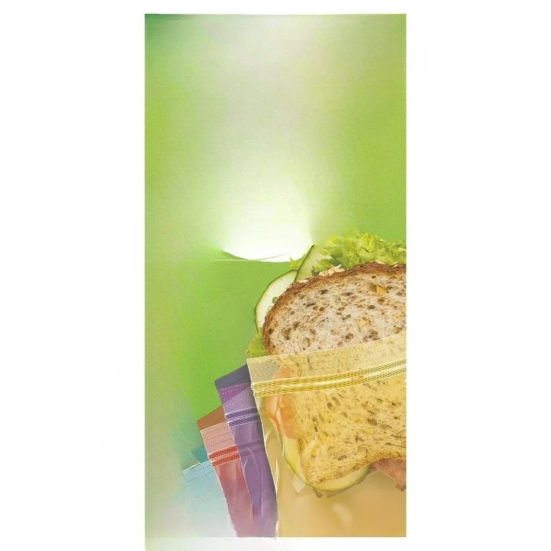 Double Zipper Sandwich Bags, Assorted Colors, 100 Count