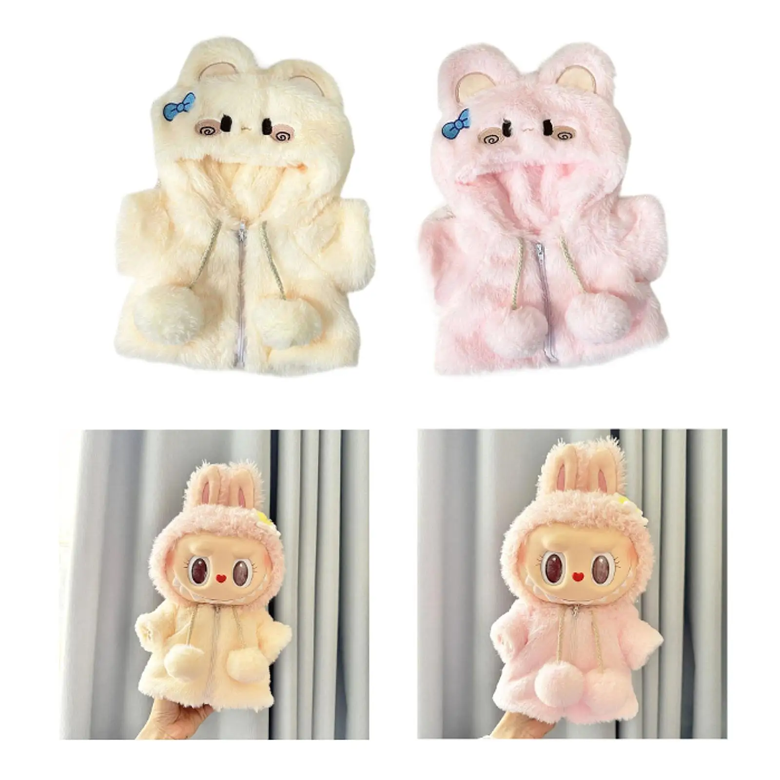 

Stuffed Animal Doll Overcoat DIY Pretend Play Cosplay Costume Doll Clothing Plush Doll Accessories Doll Costume for 38cm Dolls