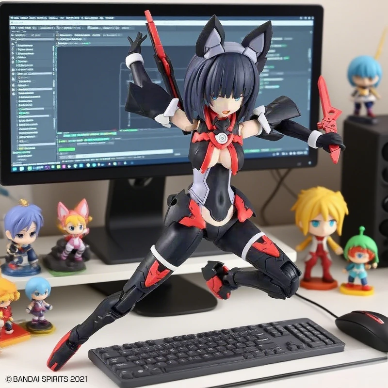 

Bandai 30MS Micolulu Color B Mobile Suit Girl Anime Action Figure Model Kit Assembly Toy In Stock