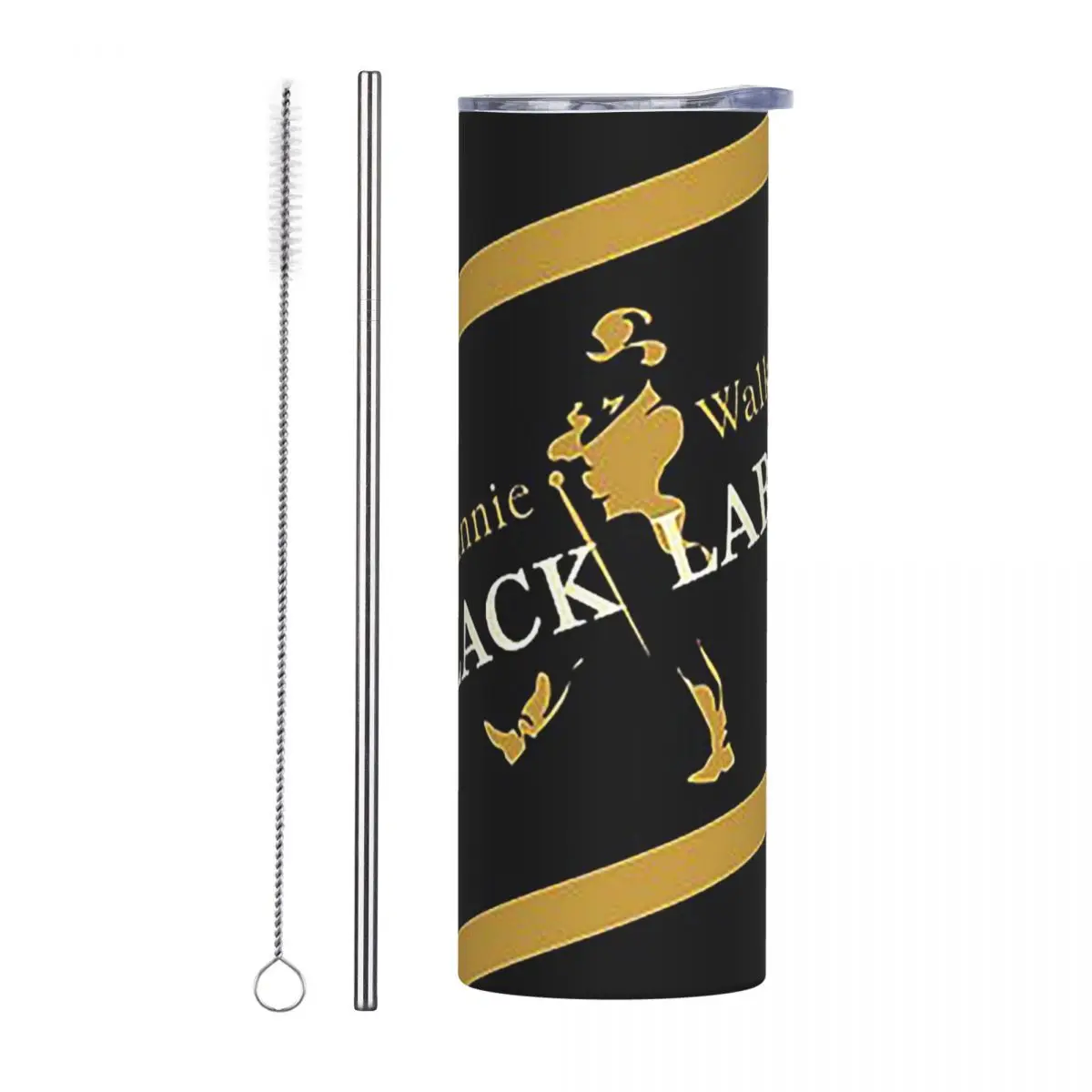 Johnnie Walk Stainless Steel Tumbler Vacuum Insulated Mugs Thermal Cold Bottle Straws With Lid 20oz