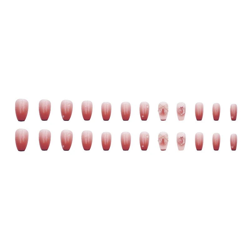 

24Pcs/Lot Gradient Long Wearing False Nail Tips Acrylic Press On Nails Removable Reusable Artifical Fake Nails Art