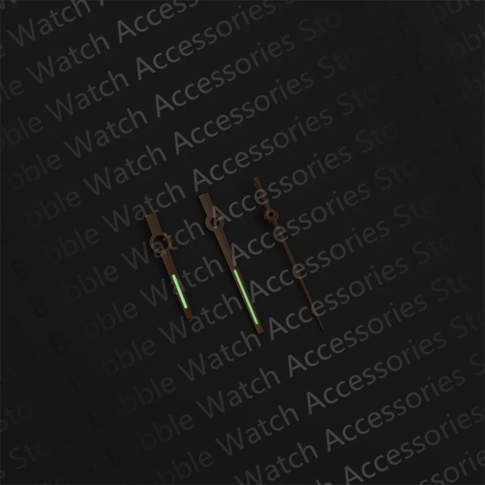 A Set Gold Silver Rose Gold Stainless Steel Green Luminous Watch Hand Fit For RLX 2834 Automatic Movement