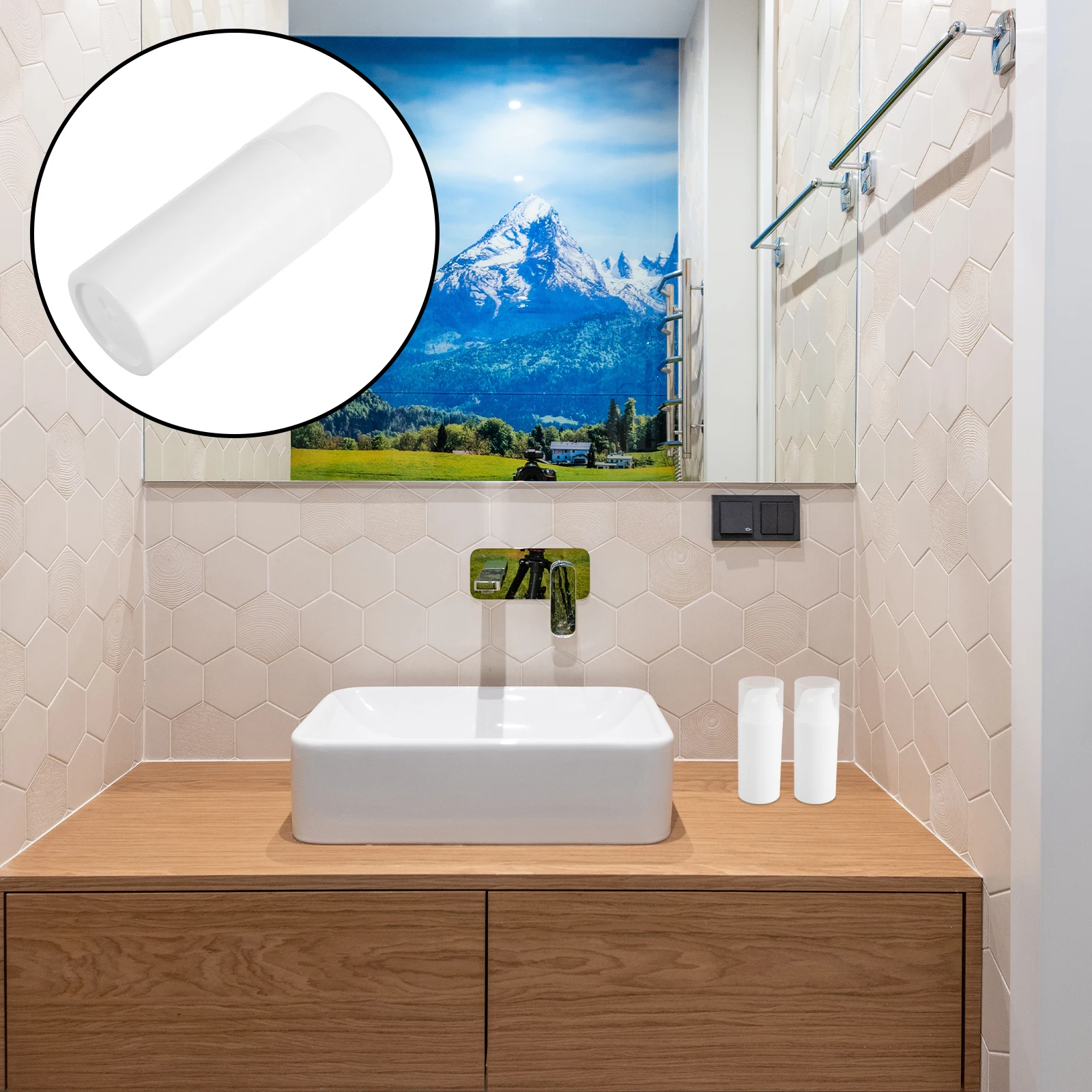 

5pcs Travel Size Empty Lotion Bottles Refillable Pump Compact Containers Leakproof Durable Skincare Dispenser Squeeze