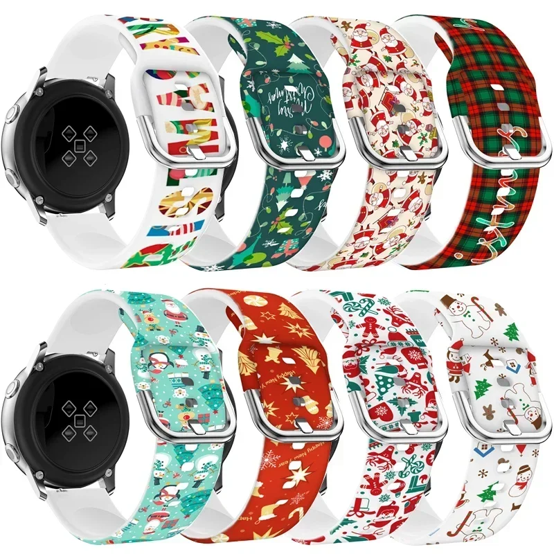 20mm/22mm Christmas band For Amazfit GTS/2/2e/3/4 GTS2 Mini/GTR 4/3/Pro/47mm/GTR2/2e/stratos 2 Bracelet Amazfit bip Watch strap