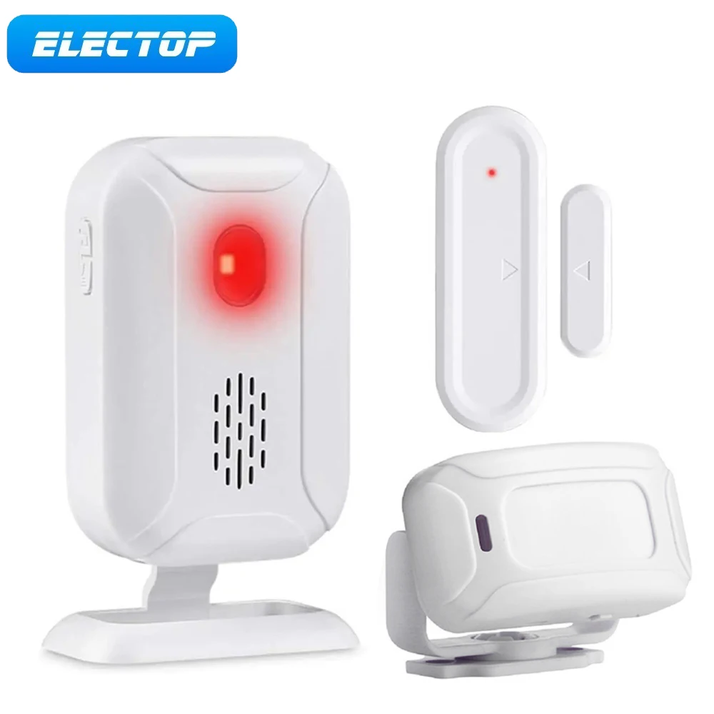 ELECTOP-timbre de puerta inteligente inalámbrico, Detector de Sensor de movimiento PIR abierto/cerrado, alarma inteligente para el hogar, protección