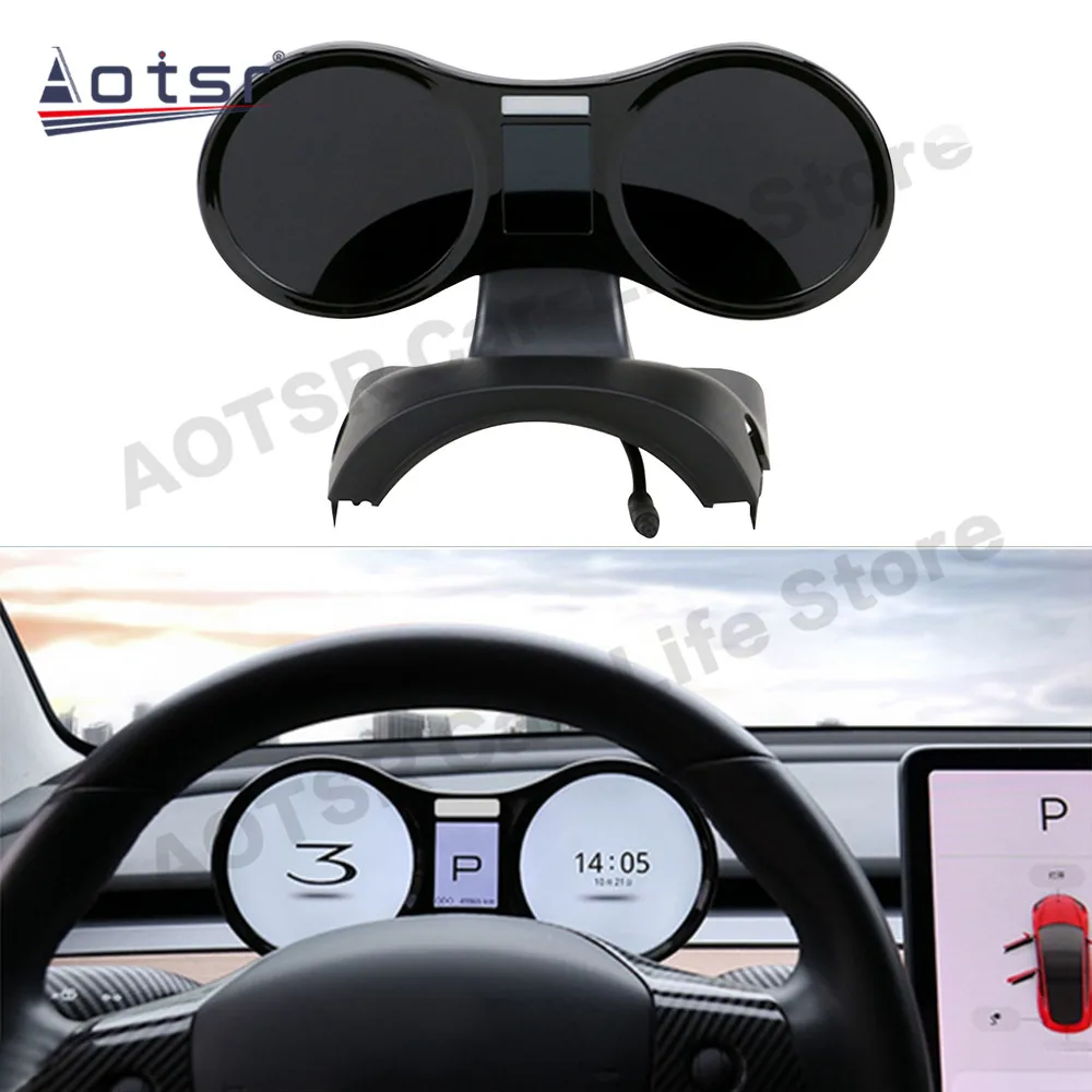 Digital Performance LCD Touched Display Dashboard Android For Tesa- Model 3 Model Y Car GPS Navigation Virtual Information TPMS