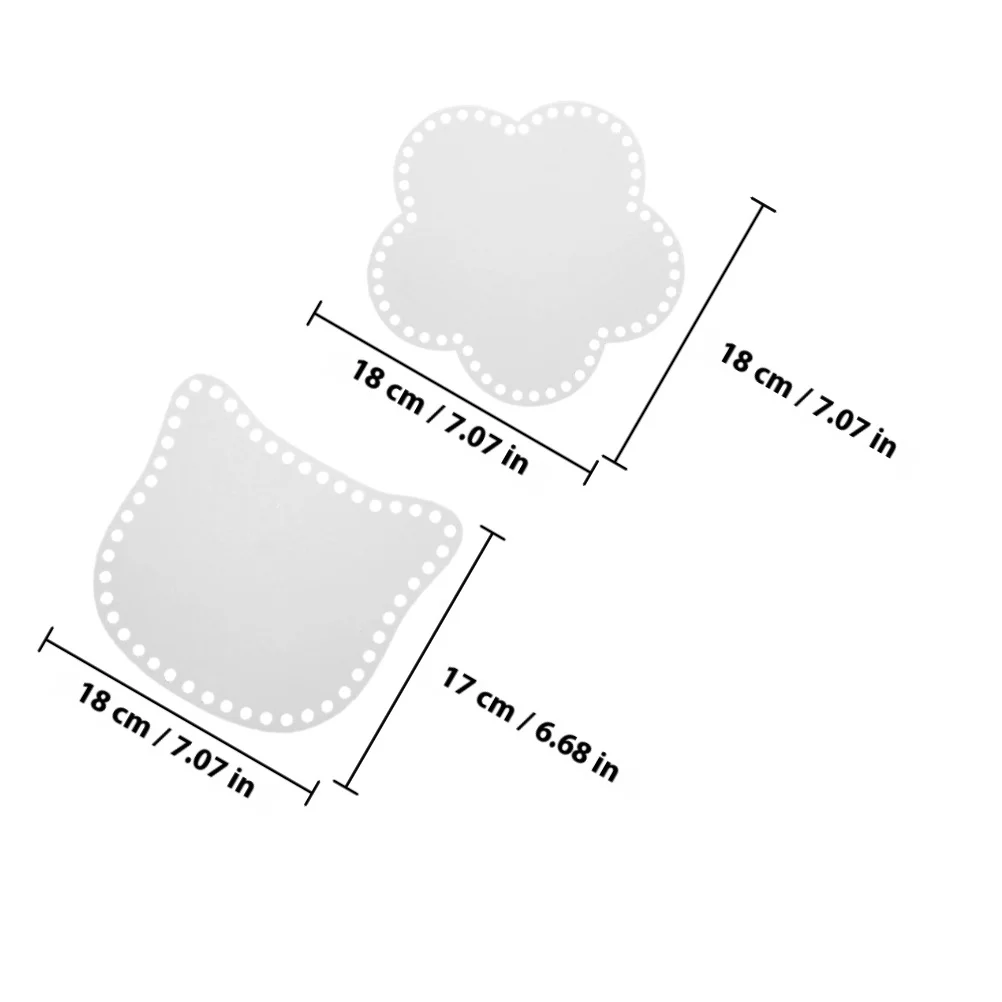 4 قطعة حقيبة يد المشكل القط مريحة قاعدة المجلس أنماط زهرة DIY بها بنفسك حقيبة كروشيه قوالب سفلية صياغة قاعدة المجلس