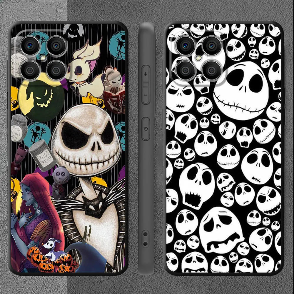 Case For Huawei Honor X8 8X X9a X7 X6a X6 90 Pro 70 P50 P20 Lite P40 P30 X8a P Smart Z Soft Phone Cover Disney Jack Skellington