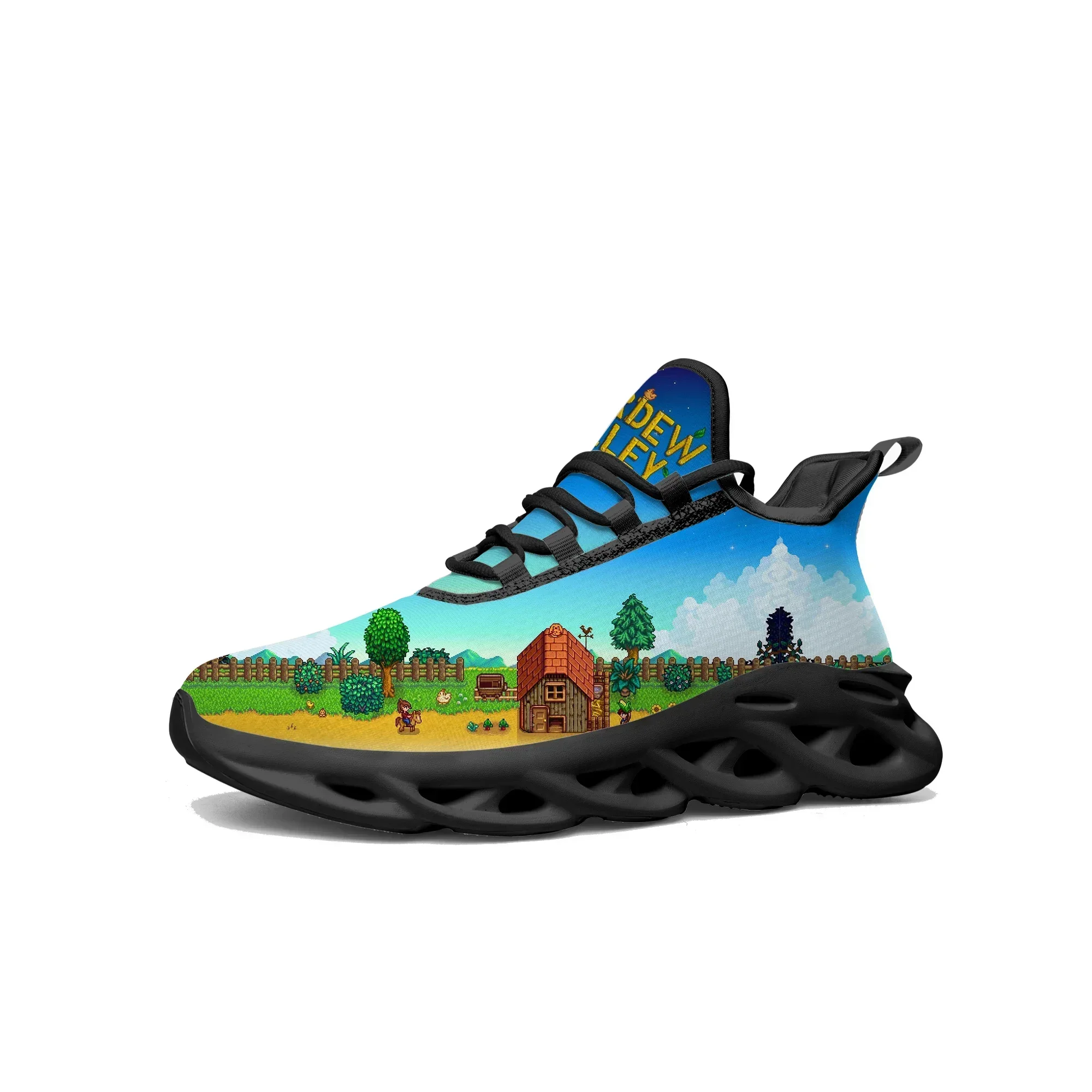 

Stardew Valley Flats Sneakers Hot Cartoon Game Mens Womens Sports Running Shoes Tailor Made Lace Up Shoes