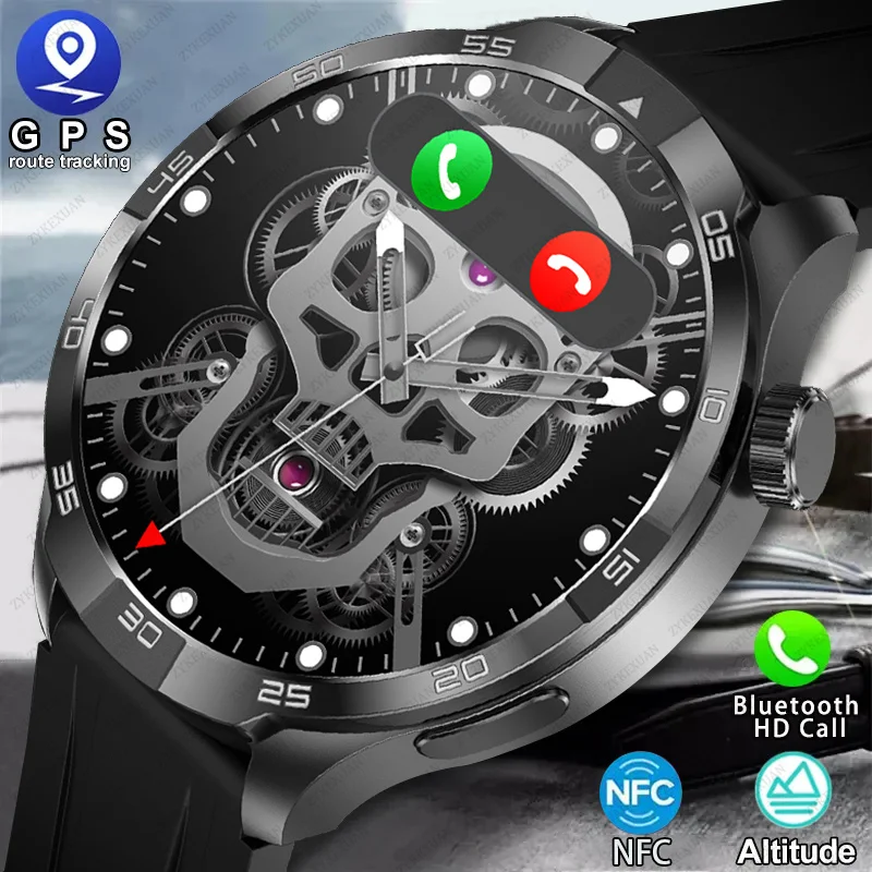 

2024New For HUAWEI Sports Smart Bracelet Men Watch 1.85 AMOLED Screen GPS Compass Altimeter Waterproof Bluetooth Call SmartWatch