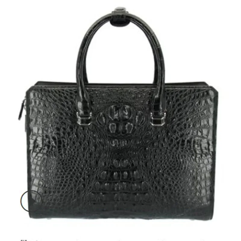 hongzhiyan Men briefcases male business crocodile bag  business vertical square men handbags