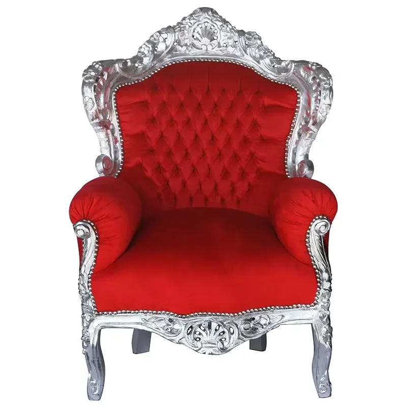 Modern Crown King Throne Chair Solid Wood Antique Style for Dining and Hotel Events Used Crown Chair