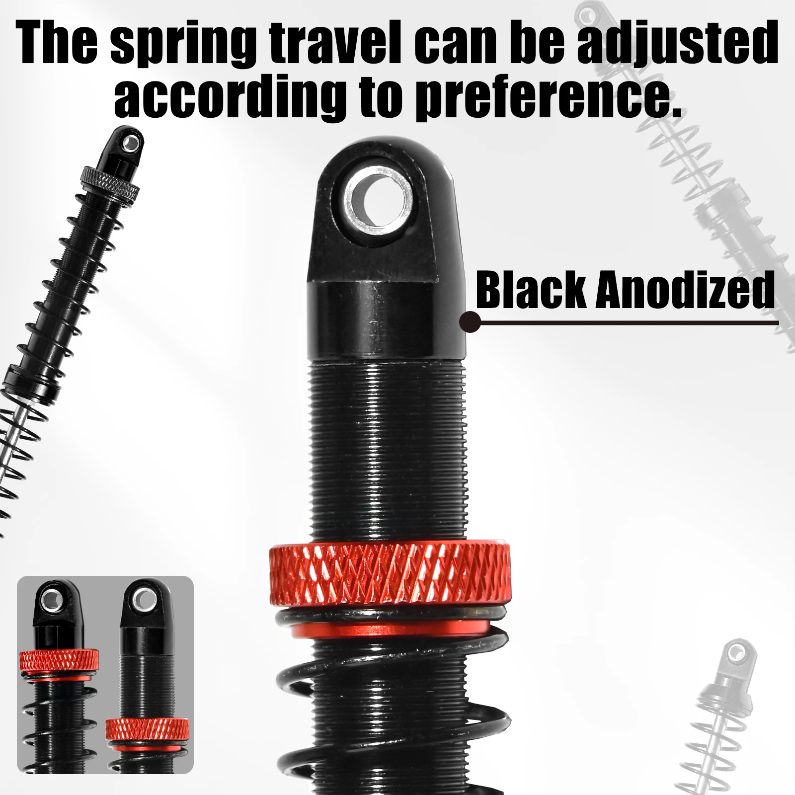 120mm Dual-Stage Oil Shock Absorber for 1/10 TRX4 SCX10 II III D90 Wraith