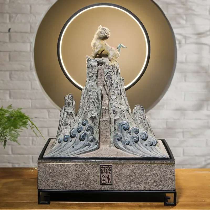Water Fountain Decoration Living Room Entrance Office Desk Surface Panel Decorations