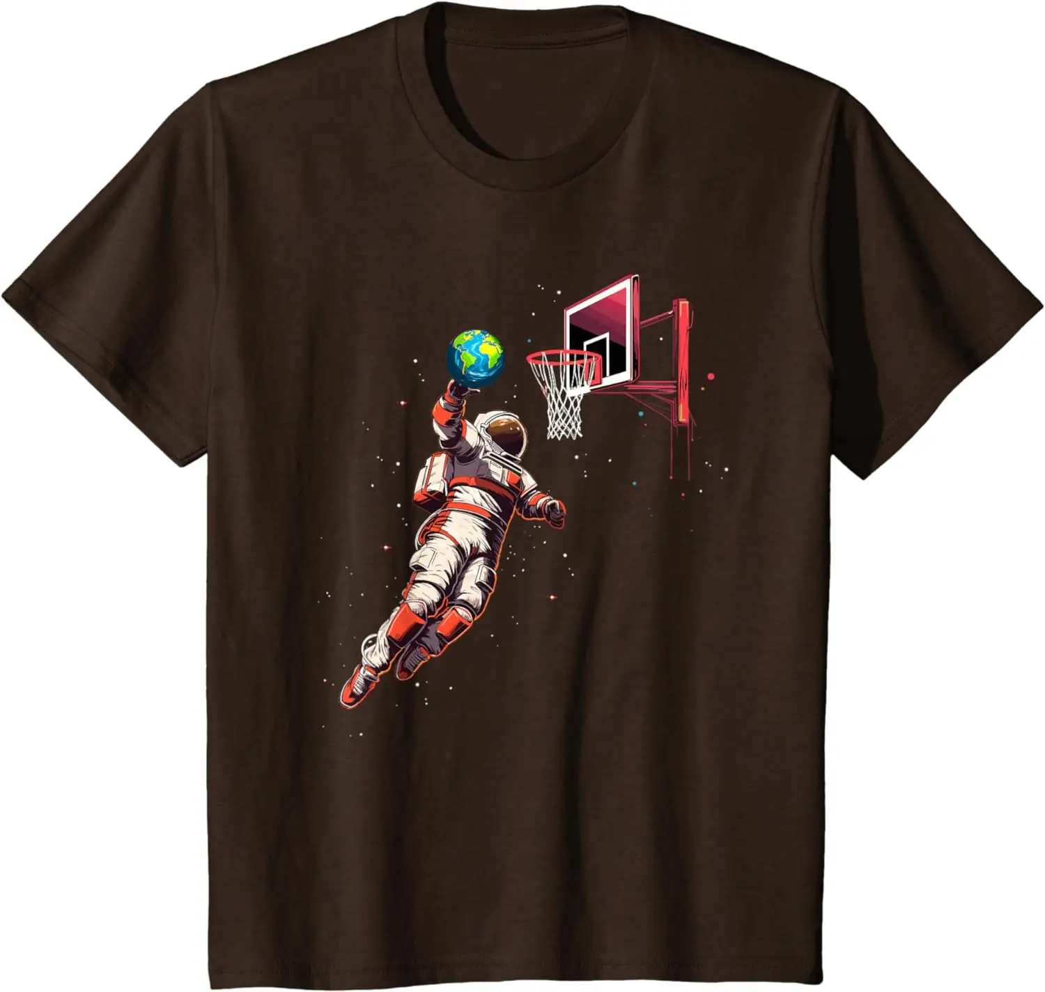 Astronaut Basketball Outer Space Gifts Men Kids Women Space T-Shirt