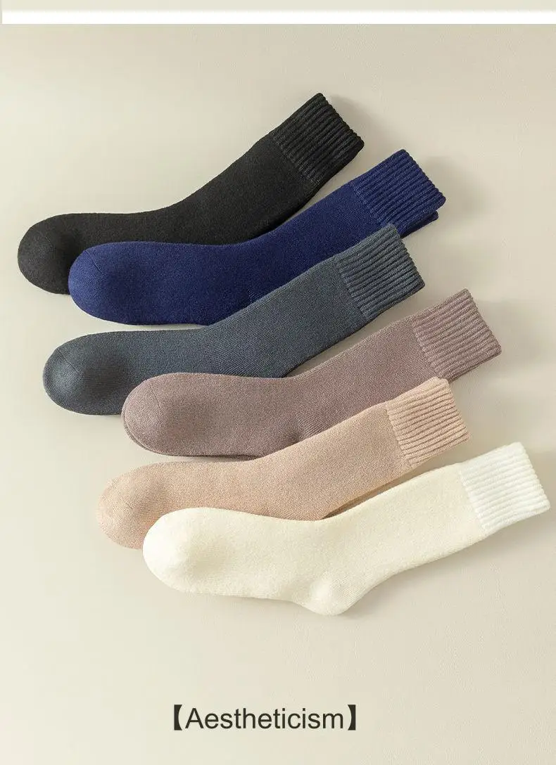 Winter männer Verdickte Warme Socken Plus Große Größe Hohe Qualität Kaschmir Socken Harajuku Retro Casual Terry Schnee Socken – Detail 17