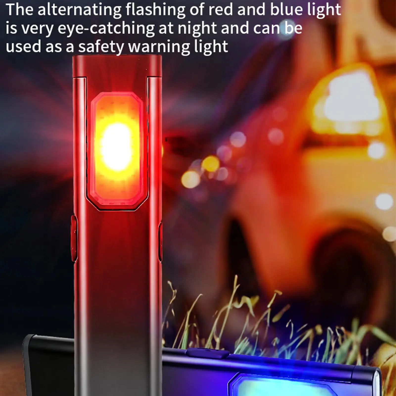 Flashlight Battery Powered Clip On Portable Waterproof Light USB Rechargeable Camping Flashlight With Magnetic Tail For Hiking