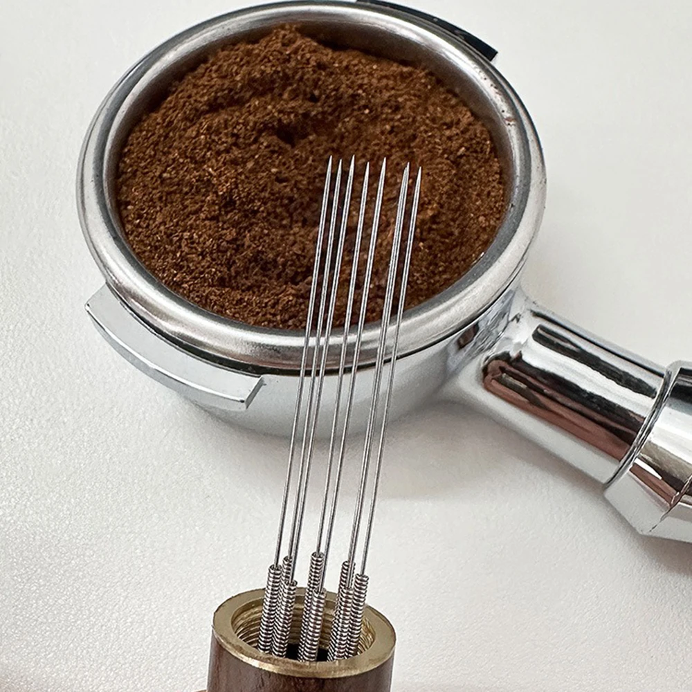 6 دبوس مسحوق قهوة اسبريسو صغير العبث إبرة أواني القهوة المحمولة لكسر التكتل والإبر اثارة #4