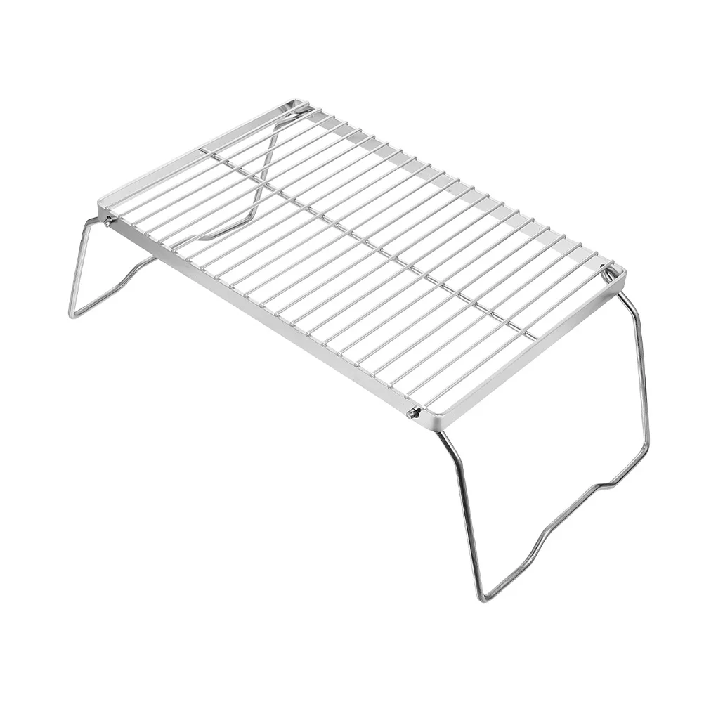 

Stainless Steel Barbecue Grill Rack Rectangular Mesh Structure Durable Outdoor Cooking Cooling Rack Outdoor Grill