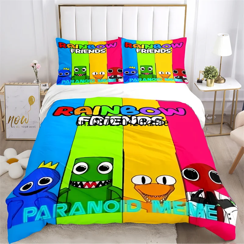 

RR-Rainbow FF- Friends Poster Children Duvet Cover Sets Printed Bedding Set Double Queen King Size 2/3pcs,Bettbezug