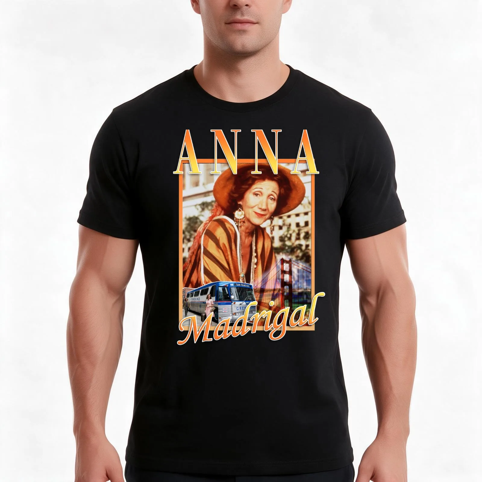 Anna Madrigal T-Shirt Summer Casual Cotton Tee Oversized Streetwear Tops Vintage Graphic Print Loose Fit Short Sleeve
