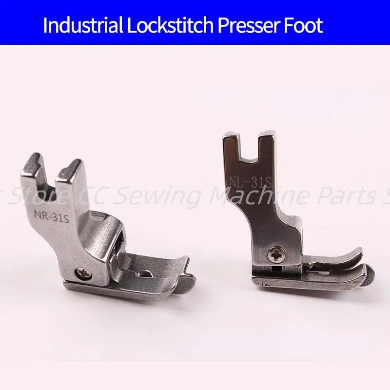 2 PCS NR-31S NL-31S Right Left Stitch in Ditch Guide Presser Foot for Pack Waist Collar Hidden Invisible Industrial Lockstitch