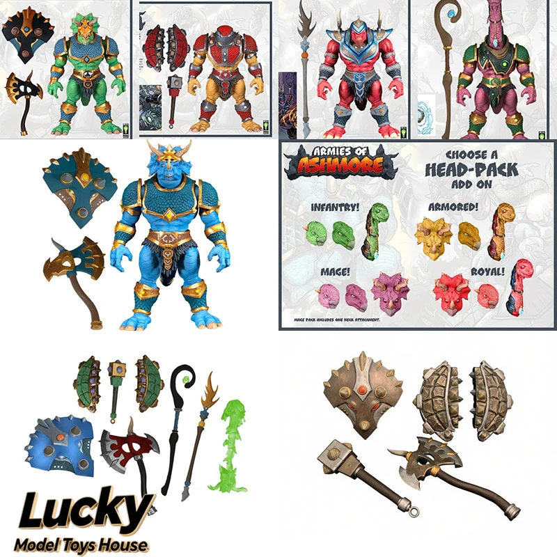 Figura de Dinosaurio de 8 Pulgadas, Defensores del Éden, Ejércitos de Ashmore, Rydoor, Vasapo, Milwick, General Cerros, Escala 1/12, Kit de Cabezas de Animales