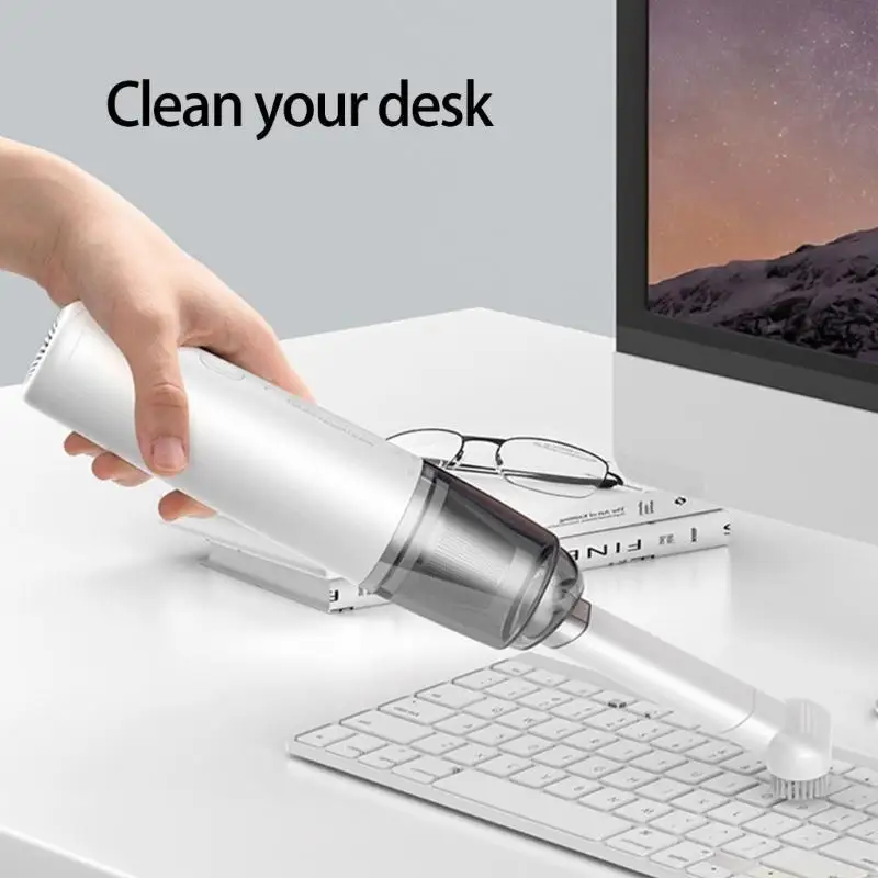 

D0AB Ручной пылесос USB перезаряжаемая система фильтрации для домашнего офиса автомобиля