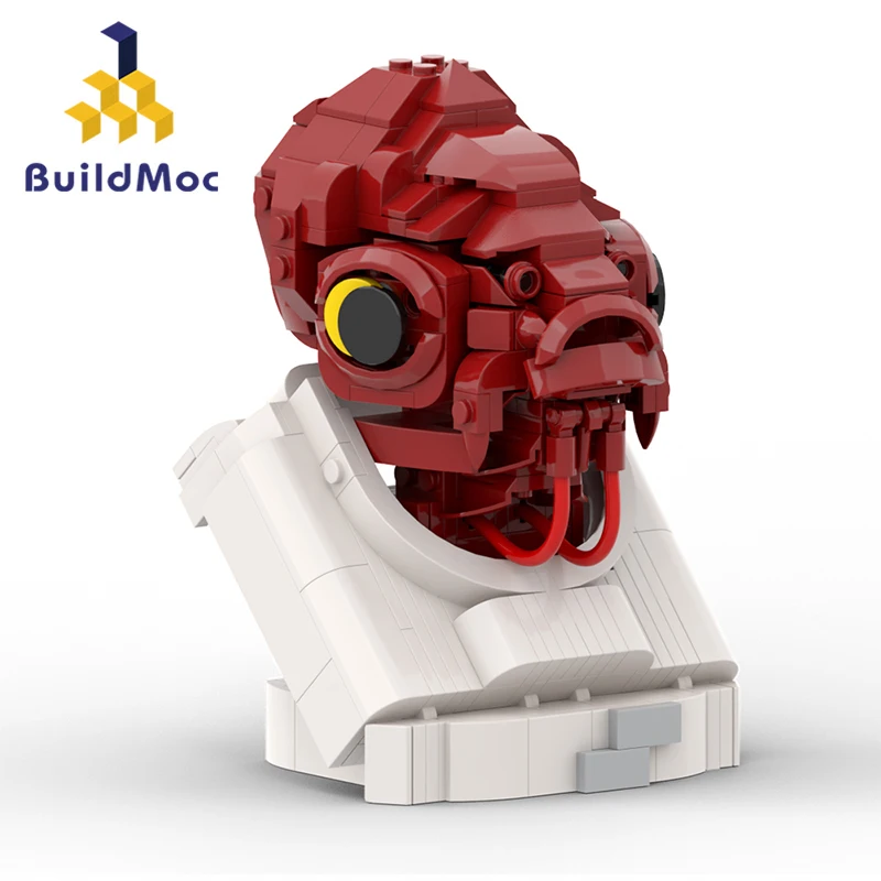 

Buildmoc Space Wars Admiral General Ackbareds Bust MOC Набор строительных блоков Игрушки для детей Подарки для детей Игрушки 325 шт. Кирпичи