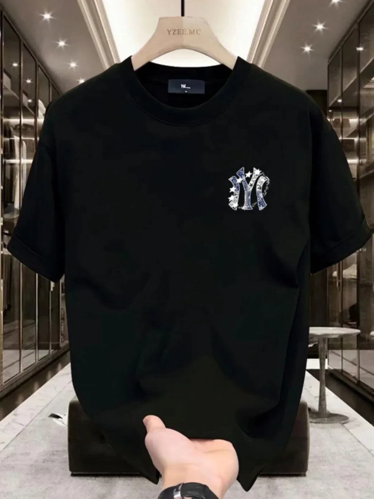 Summer high quality male street Hara Sukawa word fashion printed T-shirt 100% cotton leisure outdoor loose round neck T-shirt image 4