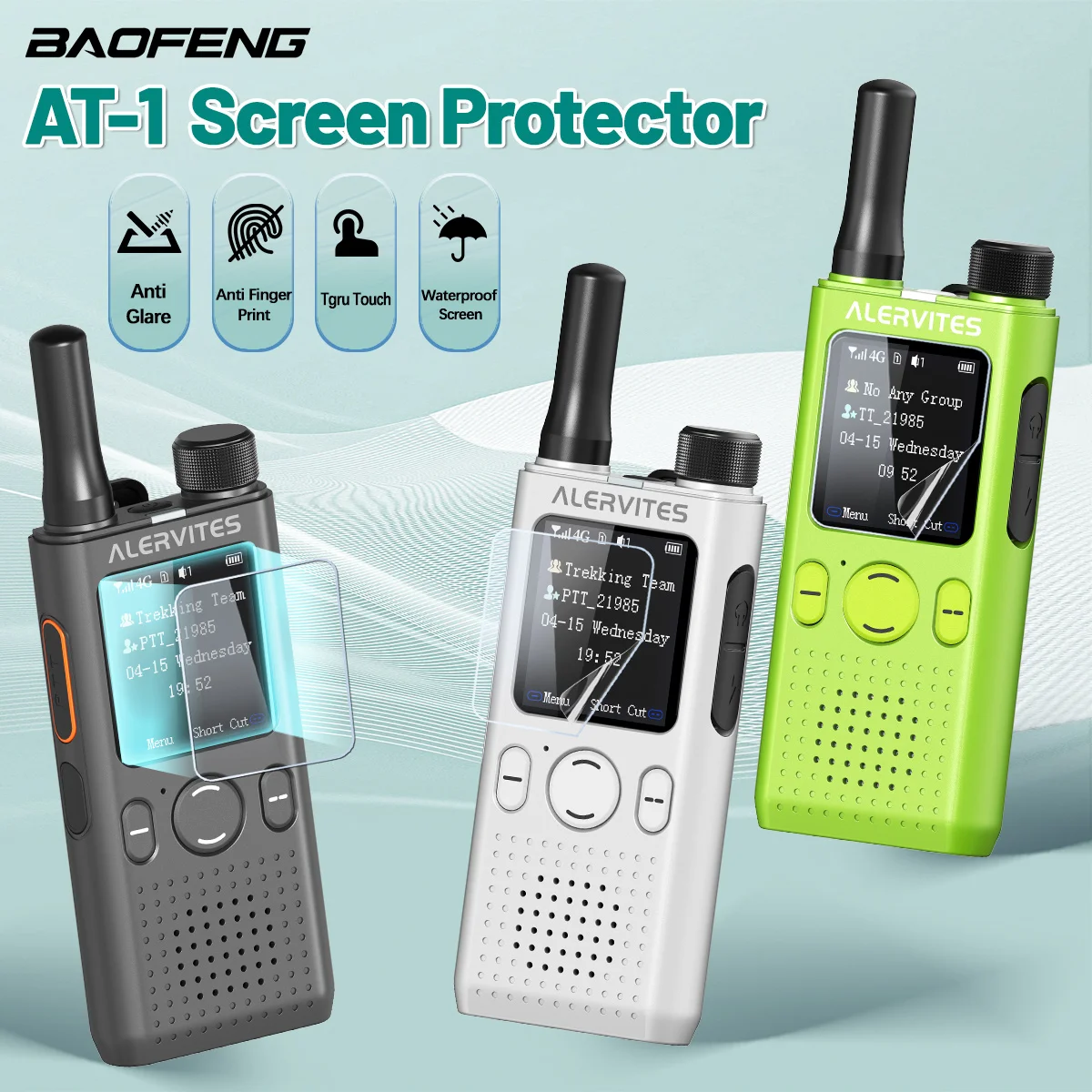 BAOFENG AT-1 POC Screen Protector Cover Walkie Talkie Film Anti-Scratches Only Compatible With ALERVITES AT-1 Two Way Radio