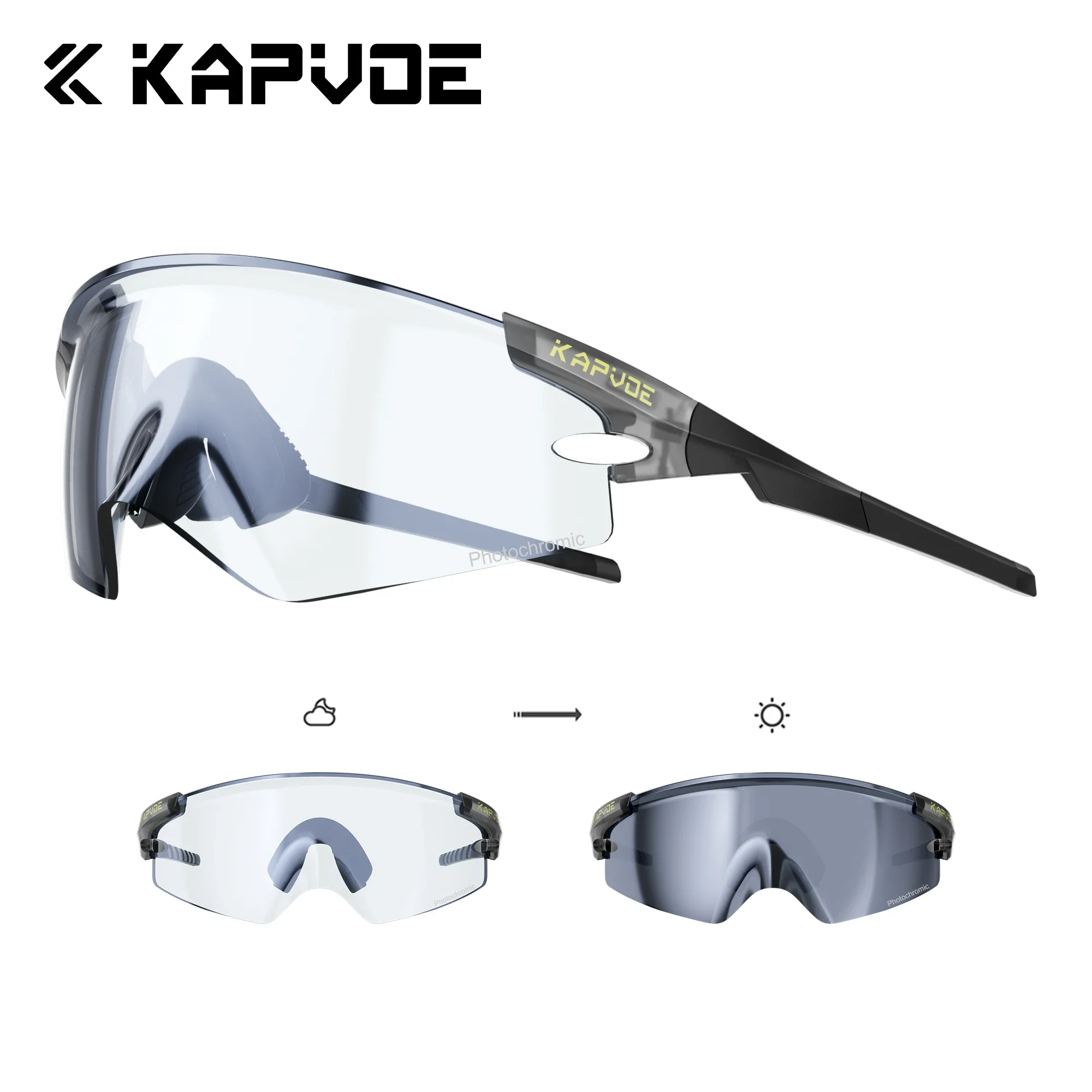 Kapvoe Herren-Radbrille Sportsonnenbrille für Rennrad und Mountainbike Fahrradbrille Reitbrille Sportbrille für Damen 2026