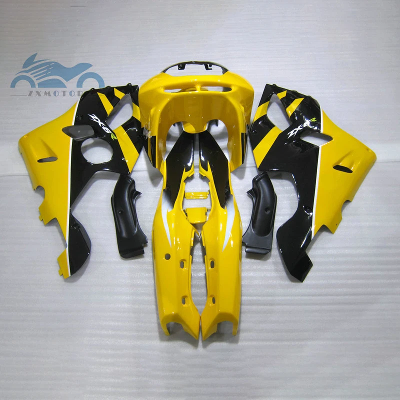 

Full set fairings kit for KAWASAKI Ninja 1994 1995 1997 ZX6R plastic fairing kits ZX 6R 636 94-97 yellow black body motorcycles