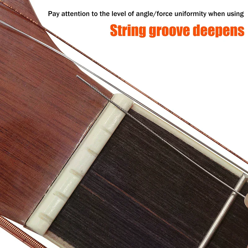 1Set Guitar Nut Slotting File Kit DIY Slot Saw Rods Filing Set Luthier Stringed Instrument Guitar Accessories Guitar Repair Tool