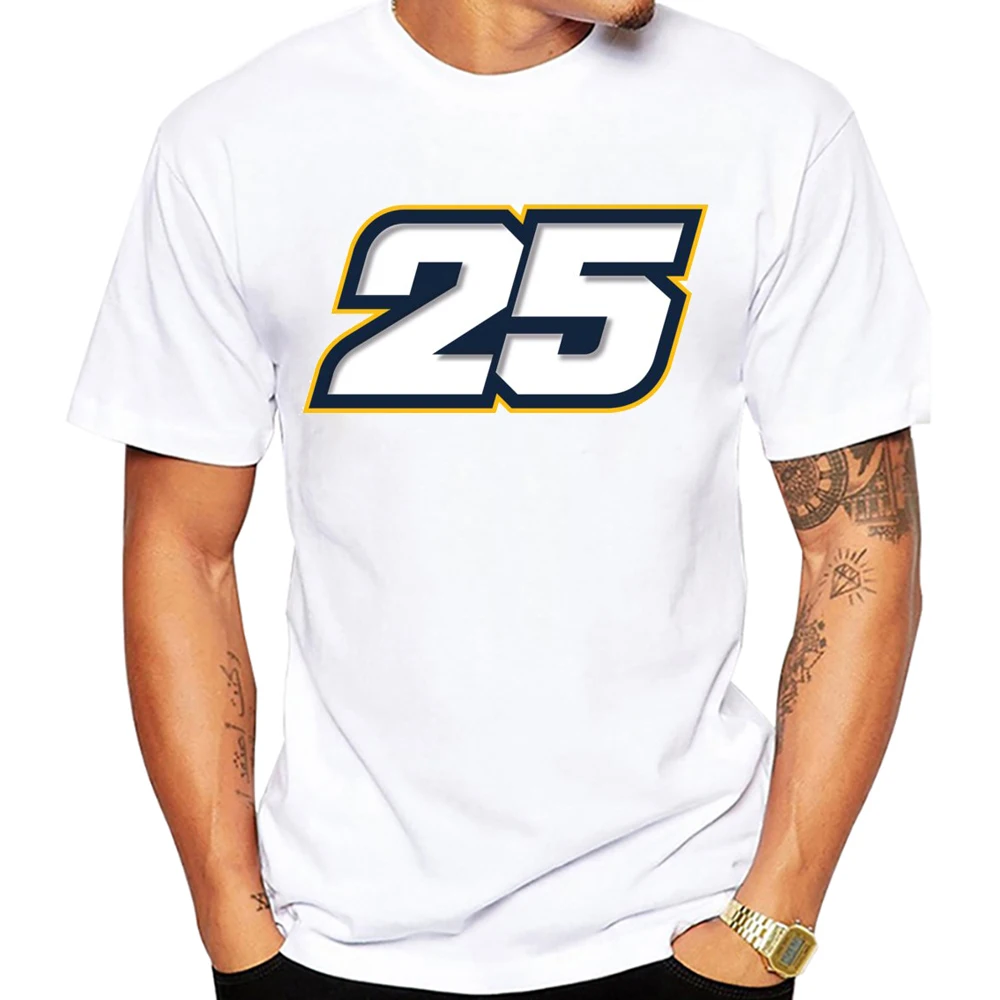 راؤول فرنانديز 25 GP سباق 2025 تي شيرت جديد الصيف الرجال قصيرة الأكمام كول بوي مغامرة الرياضة الأبيض القمم دراجة نارية متسابق تيز #5