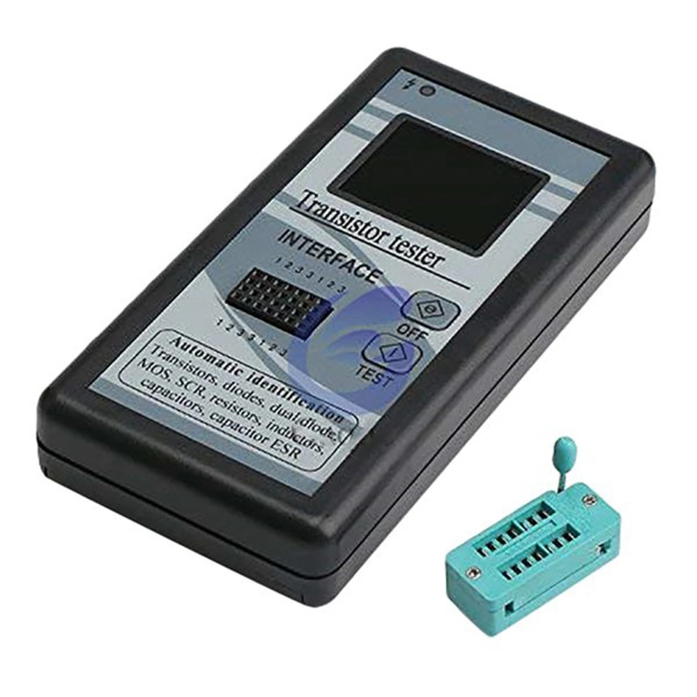 M328 Multifunction LCD Backlight Transistor Tester Diode Thyristor Capacitive LCR Meter with Black Plastic Housing