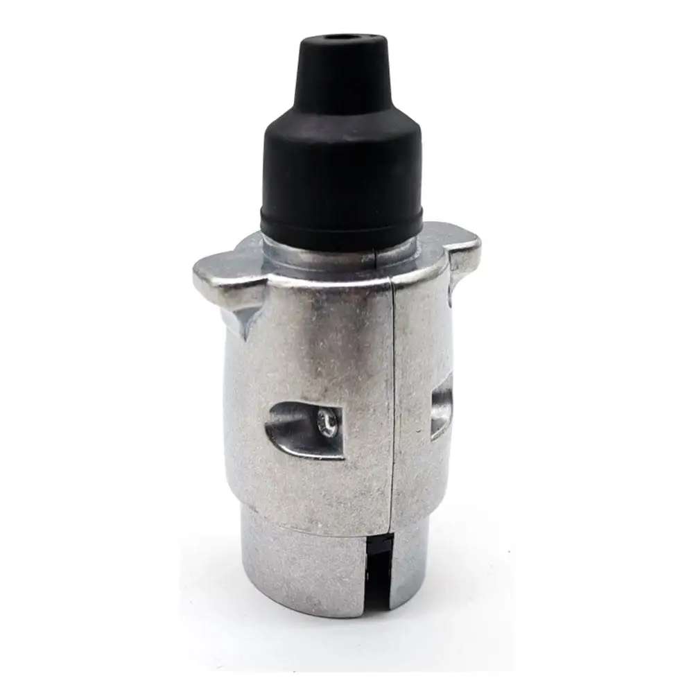 7 Pin Trailer Socket Towbar Metal Aluminum Alloy Plug 12V Connector EU Plug Adapter For Boats RV Truck