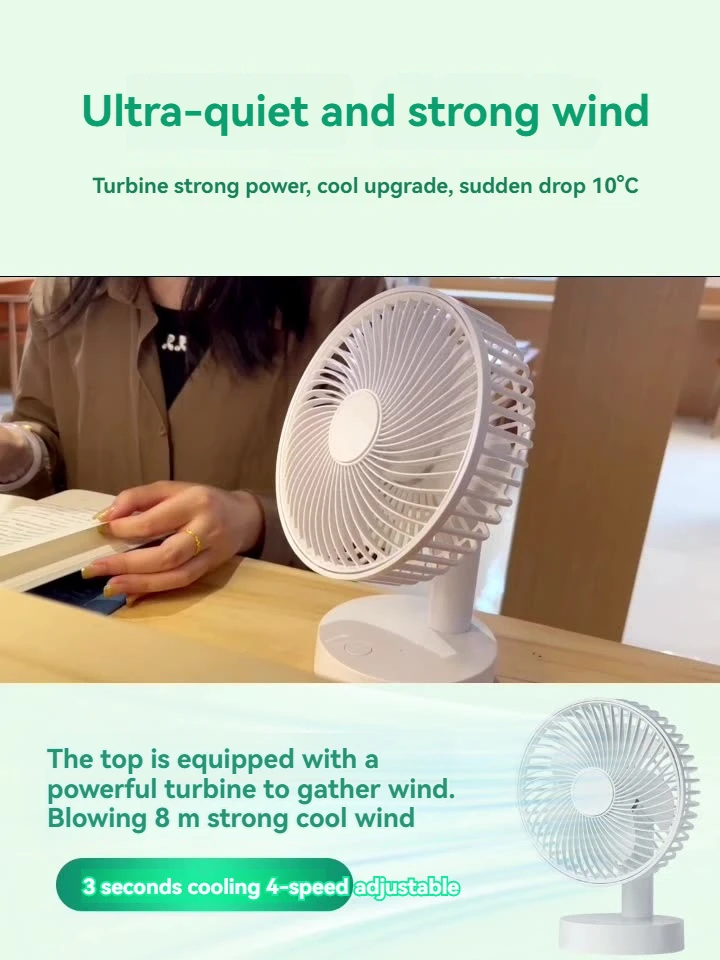 Summer New USB Charging Small Fan Office Desktop Dormitory Desktop Electric Fan Portable Handheld