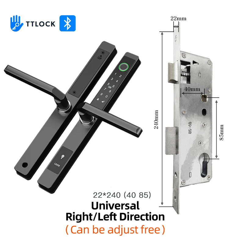 Waterdichte Ttlock Outdoor Poort Vingerafdruk Bluetooth App Rfid Code Sleutelloos Elektronisch Slim Deurslot Voor Glas Aluminium Glijdende