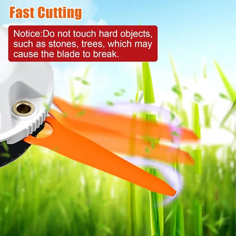 

100pcs Mower Plastic Replacement Blades For STIHL Polycut 2-2 Polycut 3-2 Grass Trimmer FSA 45 FSA 57 FSE 52 Sun Joe 24V-GT10