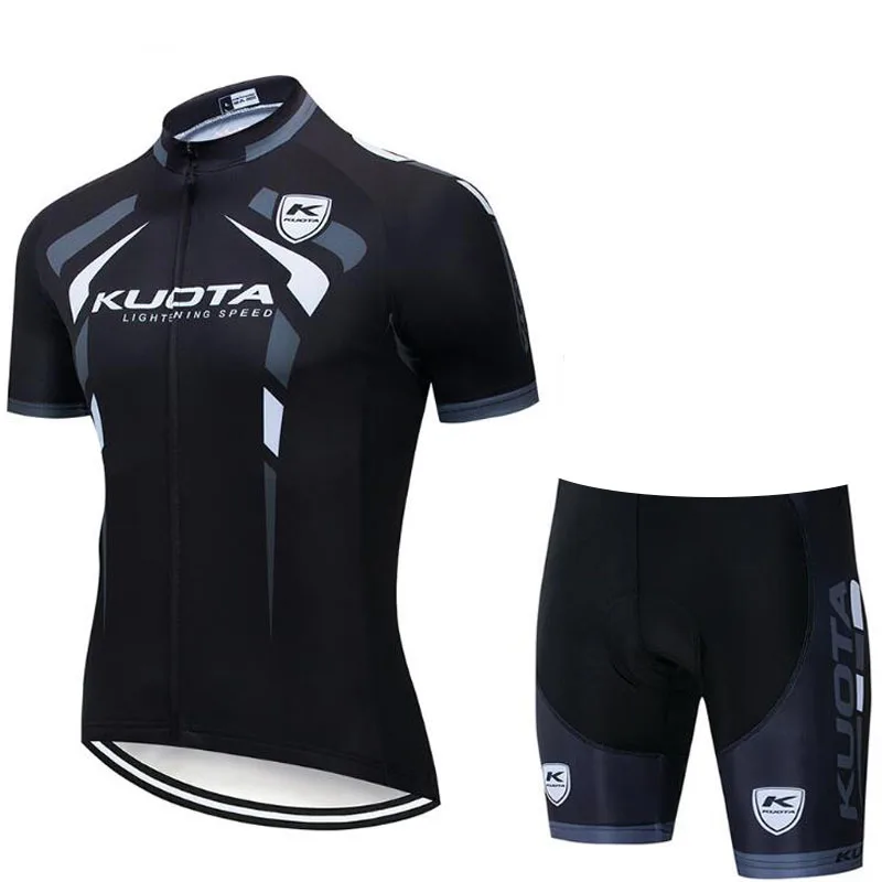 طقم ملابس صيفي للرجال من Kuota بأكمام قصيرة من الجيرسيه للركوب الدراجات شورتات للمريلة من Pro Team ملابس تسمح بتهوية القمصان والملابس