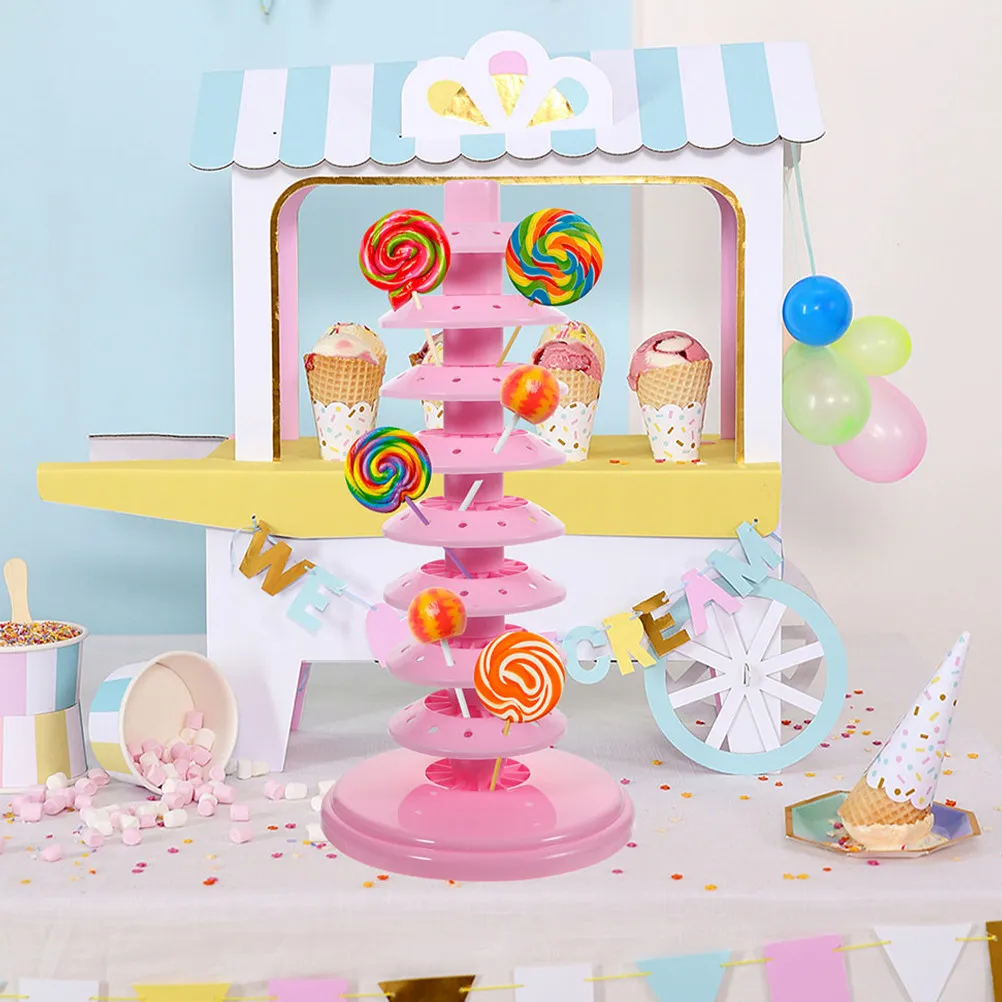 3Pcs Lollipop Stand PP Material Desktop Display Rack for Candies Cake Pops Marshmallow Wedding Party Store Decorative Holder