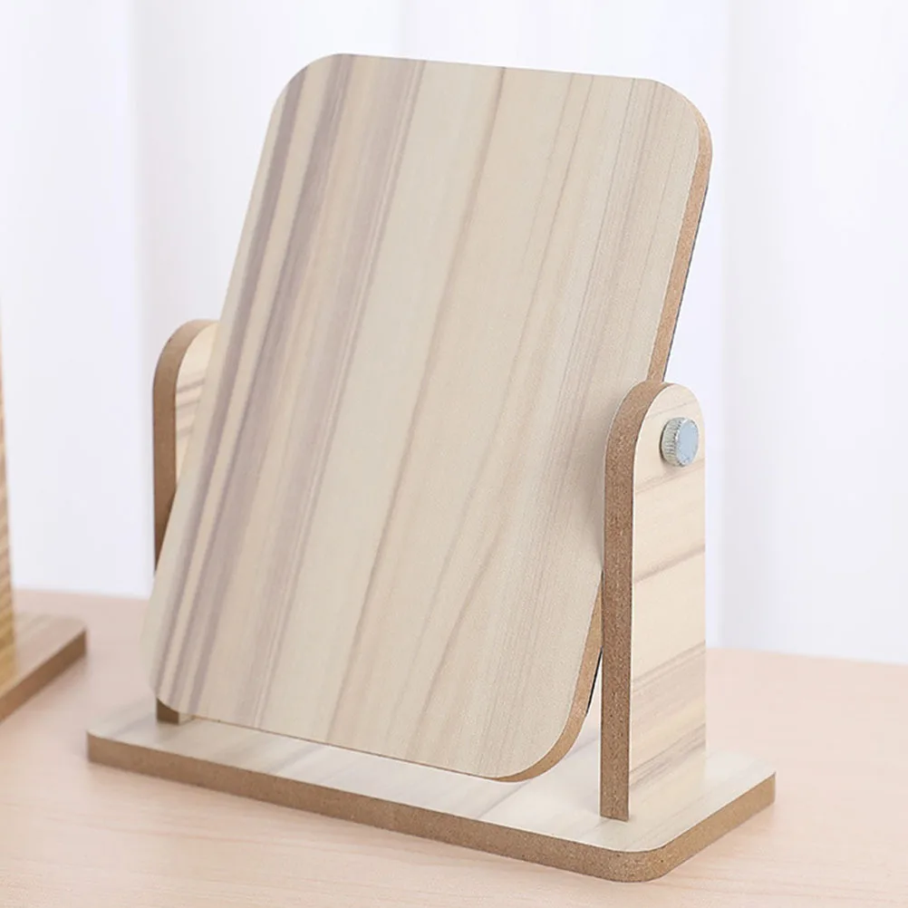 مرآة مكياج شفافة مصقولة لسطح المكتب للنساء، ديكور خزانة الملابس، مرآة دوارة على الوجهين للمنزل