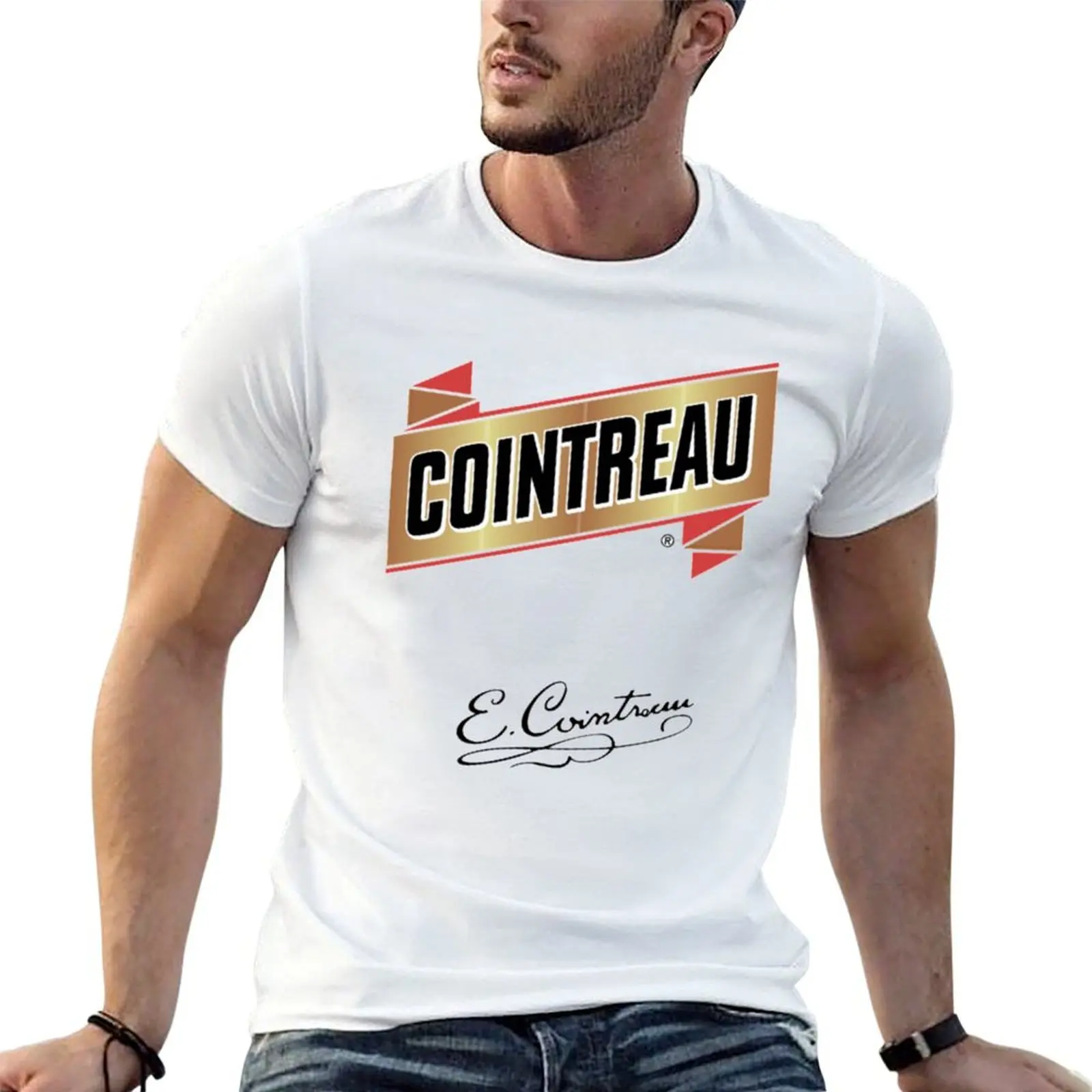Camiseta Cointreau franch para hombre, camisetas divertidas de marca de lujo 100% algodón, camisetas para hombre, camiseta de algodón