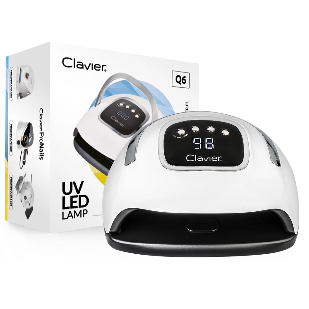 Claver-Lámpara de uñas T5/Q6 UV LED, 220W, Gel híbrido, 57 diodos de detección, herramienta de salón de manicura y pedicura, secador de uñas, potente luz